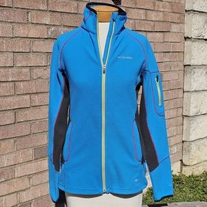 Columbia blue zip front jacket